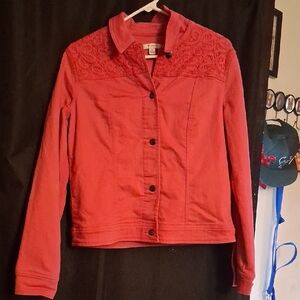 Women's pink jean jacket